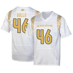 Youth Under Armour Jerry Rullo Notre Dame Fighting Irish Replica White 2022 Shamrock Series Jersey