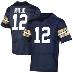 Youth Under Armour Jordan Botelho Notre Dame Fighting Irish Premier Navy Replica 2021 Shamrock Series Football Jersey