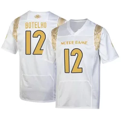 Youth Under Armour Jordan Botelho Notre Dame Fighting Irish Replica White 2022 Shamrock Series Jersey