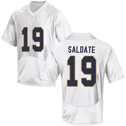 Youth Under Armour Logan Saldate Notre Dame Fighting Irish Game White Football College Jersey