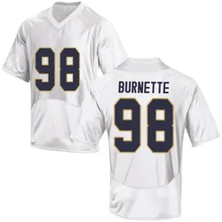Youth Under Armour Noah Burnette Notre Dame Fighting Irish Replica White Football College Jersey