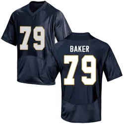 Youth Under Armour Tosh Baker Notre Dame Fighting Irish Replica Navy Blue Football College Jersey